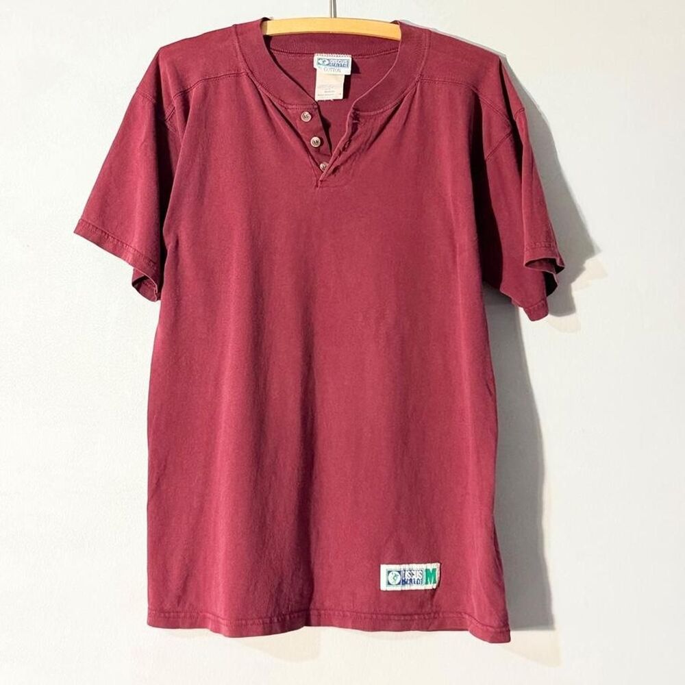 Vintage Discus Athletic button neck tee